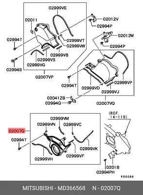 Genuine OE Cover Assembly Timing Gear MD366568 For Mitsubishi MD36-6568 • $27.63