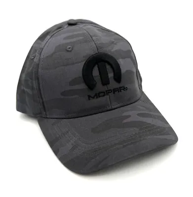 Gray Camo MOPAR Hat Cap W/ Black Embroidered Script  M  Logo • $19.95