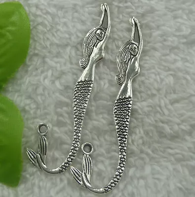 Free Ship 52 Pcs Tibet Silver Mermaid Bookmarks 81x21mm B2299 • $17.19