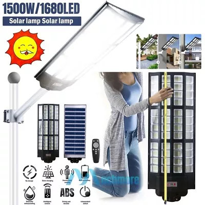 Commercial 1500W Solar Light Outdoor PIR Sensor 99000000000LM Parking Lot Lights • $119.67