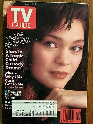 $4.68 • Buy TV Guide Nov 16-22 1991 Valeri Bertinelli Richard Lewis Beauty And The Beast