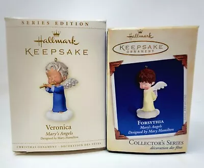 Lot Of (2) Hallmark Keepsake Ornaments - Mary's Angels- Forsythia And Veronica • $18