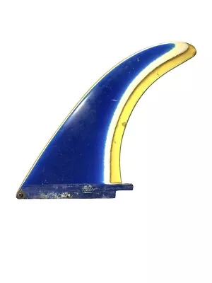 Vintage 1970s Era Rainbow Surfboard Fin 8-1/2  (multi Color) • $150