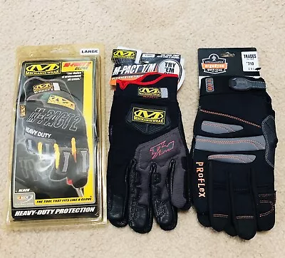 Lot Of 3 NEW Gloves Mechanix Wear M-pact 2 T/M & Ergodyne 710 Proflex Heavy Duty • $49.99