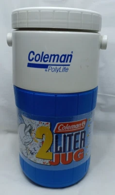 $8.73 • Buy Coleman Poly-Lite, 2 Liter Water Jug, Blue/White - NEW