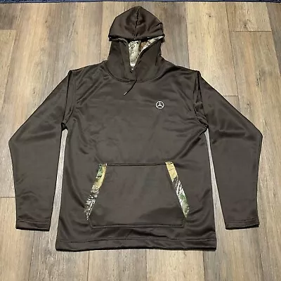 Mercedes Benz Collection Brown Camo Trim Hoodie Sweatshirt Realtree Men's Medium • $43.97