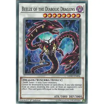 Yu-Gi-Oh Beelze Of The Diabolic Dragons - LEHD-ENB36 - Common Card - 1st Edition • £1