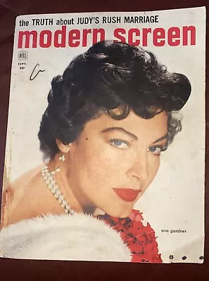 1952 SEPTEMBER MODERN SCREEN MAGAZINE - AVA GARDNER COVER Marilyn Monroe • $12.50