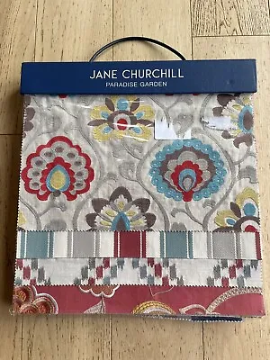 Jane Churchill ‘Paradise Garden’ Ex-display Fabric Sample Book 40 Samples • £25