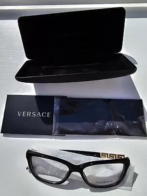 Versace MOD 3192B GB1 Eyeglasses Frames Black W/ Swarovski Crystals 54-16-140 • $168.59