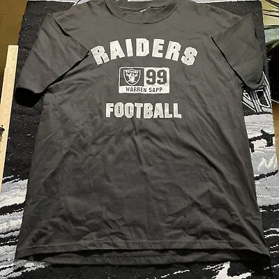 NEW Vintage 2004 Oakland Las Vegas Raiders Warren Sapp Shirt - Mens Large 22x27 • $20