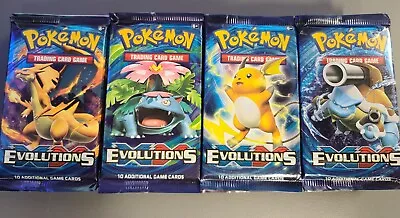 4 Sealed 2016 Pokemon Booster Packs XY Evolutions Complete(Arts Set) • $85
