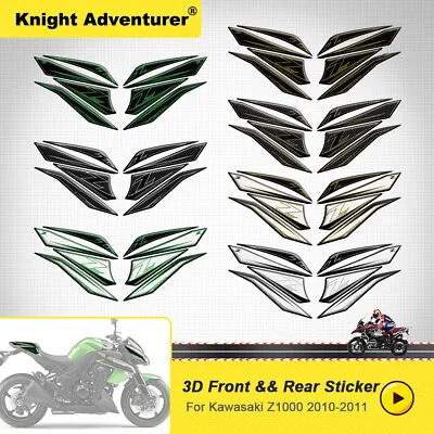 For 2010 2011 Kawasaki Z1000 Front Headlight Rear Side Fairing Decal Sticker • $29.36