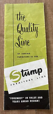 Rare VINTAGE STUMP SEWING Furniture Line Brochure • $40