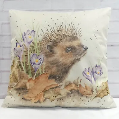 Hedgehog Cushion Cover Decorative Country Style Animal Print Farmhouse Gift 18  • £12.99
