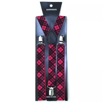 Adjustable Braces Mens Womens Unisex Trouser Elastic Y-back Suspenders Clipon • £2.99