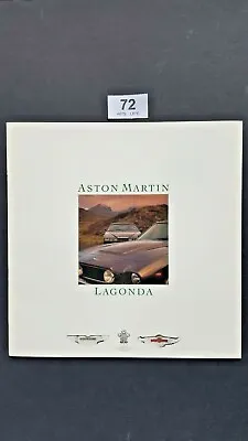  Aston Martin Lagonda Lf Sales Brochure 1986 V8 Vantage/volante/langonda Vnc  • $37.81