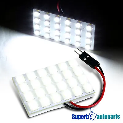 T10 194 501 White 24-SMD Dome Door Light LED Panel W5W W/3 Adapters • $4.98