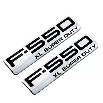 2PCS New For 05-2010 F550 XL SUPER DUTY Side Fender Badge Emblem New (chrome) • $32.99