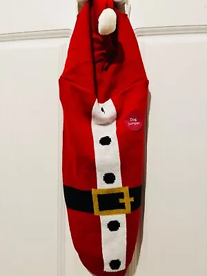 £8.99 • Buy Dog Jumper Christmas Santa Claus Pet Clothes Dog Kimono Outfit. Medium: L -43 Cm