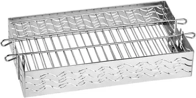 Skyflame Stainless Steel Flat Spit Rotisserie Grill Basket Fits For 5/16 Inch Sq • $30