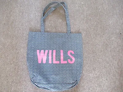 £3 • Buy Jack Wills Grey Patterned Cotton Shopper Bag In VGC