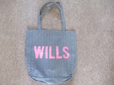 £3 • Buy Jack Wills Grey Patterned Cotton Shopper Bag In VGC