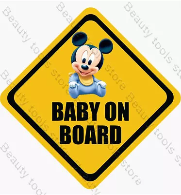 Baby On Board Sticker Mouse Mickey Vinyl Decal Car Truck • $3.69