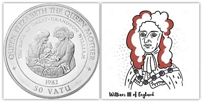 Vanuatu 50 Vatu 1995 Birth Of Prince William Silver Coin • $54.56