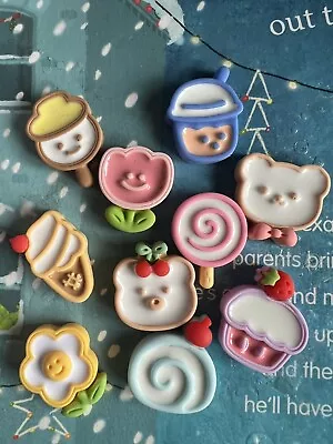 £4.38 • Buy 10 Shoes Charms  DIY Cartoon Shaped Shoes Buttons Decoration For Croc Charms Gif
