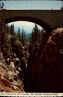 Box Canyon Bridge Mt Rainier National Park Washington ~ 1970s Vintage Postcard • $1.99