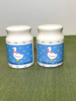 Ceramic Duck Shakers Rustic Farm House Happiness Is Homemade W. A. 1987 VTG • $8.99