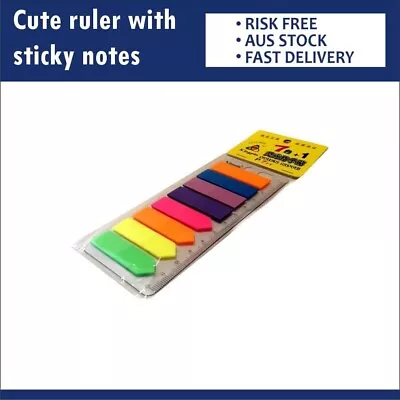 2x Cute Page Marker Sticky Note Ruler Folders Flags Office School Stationery New • $7.99