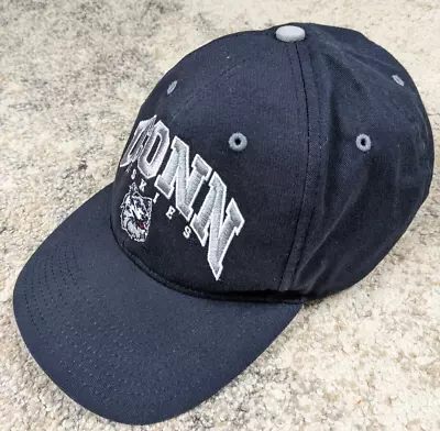 Vintage UConn Huskies Hat Blue Strapback Adjustable Embroidered Logo NCAA • $17.99