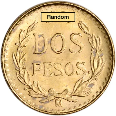 Mexico Gold 2 Pesos .0482 Oz - XF/AU - Random Date • $134.12