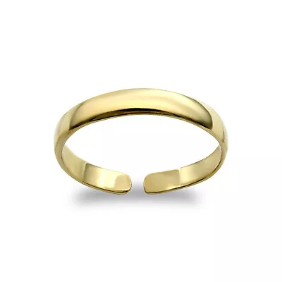 Ladies Solid 9ct Gold Jewelco London D-Shape Band Toe Ring 2.5mm • £67.99