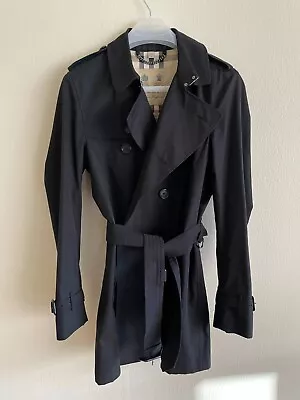 Burberry Kensington Trench Coat Sz UK 48 / US 38 Short Black • $900