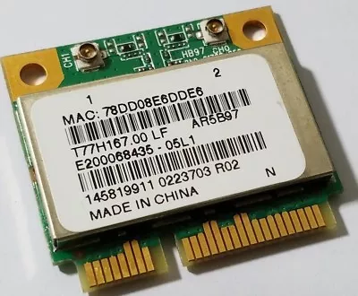 Atheros AR5B97 802.11b/g/n PCI-E Half Mini Card 300 Mbp OEM Foxconn:T77H167.00 • $8.92