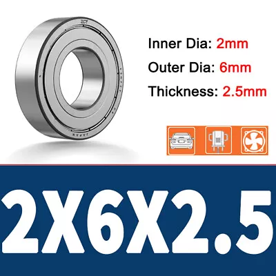 Miniature Ball Bearings Small Seal Micro Mini 1/2/3/4/5/6/7/8/9~12mm Inner Dia. • $3.82