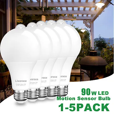 PIR Motion Sensor LED Light Bulb 90W 850LM E26 Dusk-to-Dawn Energy Saving Bulbs • $9.59