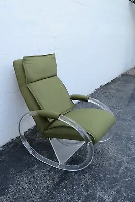 Charles Hollis Jones Mid Century Lucite Rocking Chair 3808 • $2250