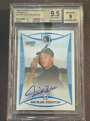 2008 Bowman Chrome Draft Prospects Michael Stanton AU #BDPP115 BGS 9.5 • $339