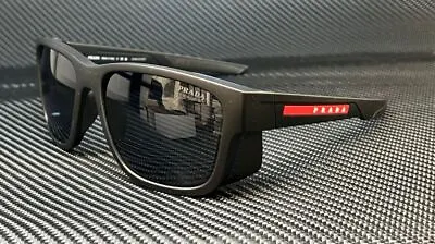 PRADA LINEA ROSSA PS 07WS DG009R Black Rubber Dark Blue 59 Mm Men's Sunglasses • $214.65