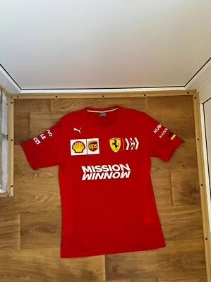 Ferrari 2019 Racing Team Crew Pit Polo Shirt Jersey Puma Alonso Massa F1 Men  M • $35.99
