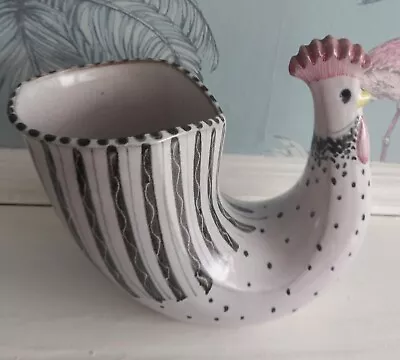 Vintage Rye Pottery Chicken / Cockerel Vase Designed By David Sharp • £40