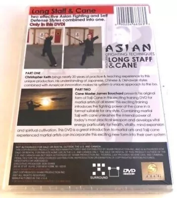 DVD 2007 Asian Fighting  Techniques Long Staff  Cane Martial Arts Keith #100051 • $22