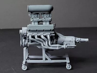 572 ENGINE STAND BASE TROLLEY 3D Print 1:8 1:12 1:18 1:24 Scale JPGMODELS • $7