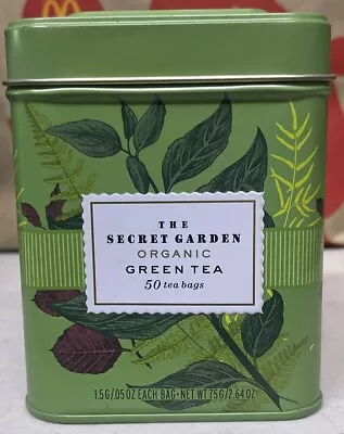 The Secret Garden Tea Empty Tin Box Green Storage • $9.99