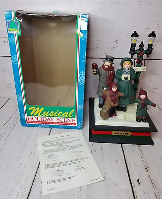 DICKENS CAROLERS Musical Christmas Lighted 18 Songs WORKS VIDEO Holiday Spirit • $18.85