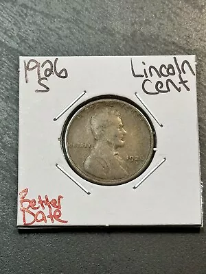 1926 S Lincoln Wheat Cent Penny VG Very Good Better Date Coin (Raw11674) • $14.95